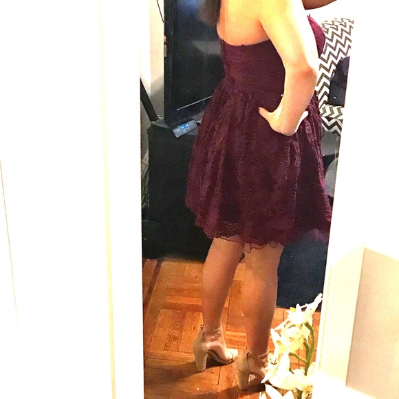 NEW!! Stunning Deep Purple Lace Cocktail Dress - Picture 7 of 7